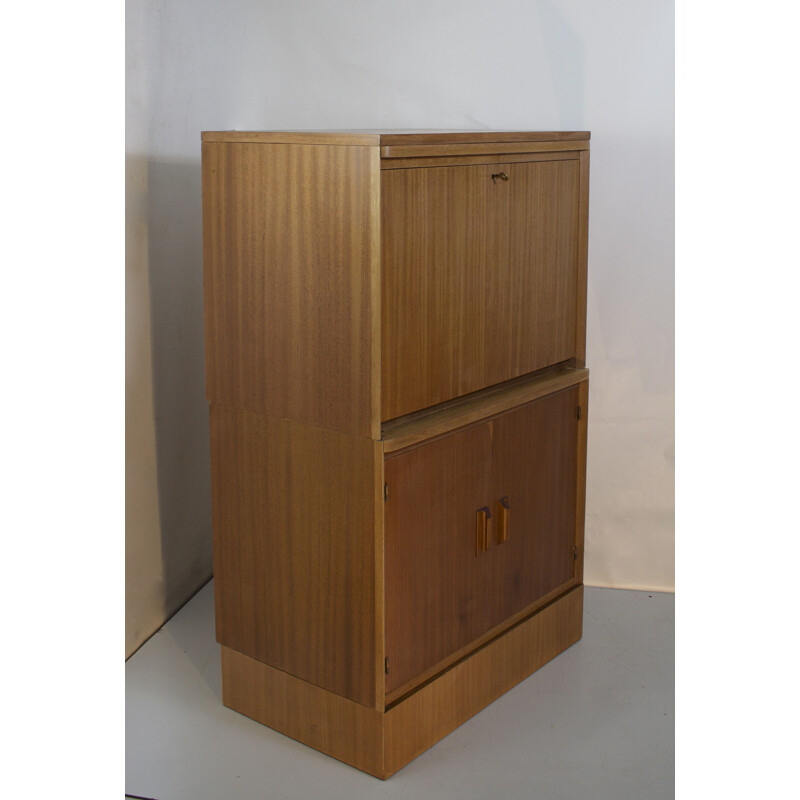 Mahoniehouten bureau vintage secretaresse, 1960