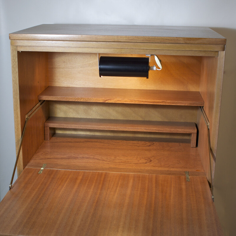 Mahoniehouten bureau vintage secretaresse, 1960