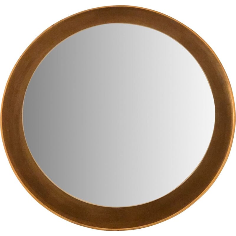 Specchio rotondo vintage in oro