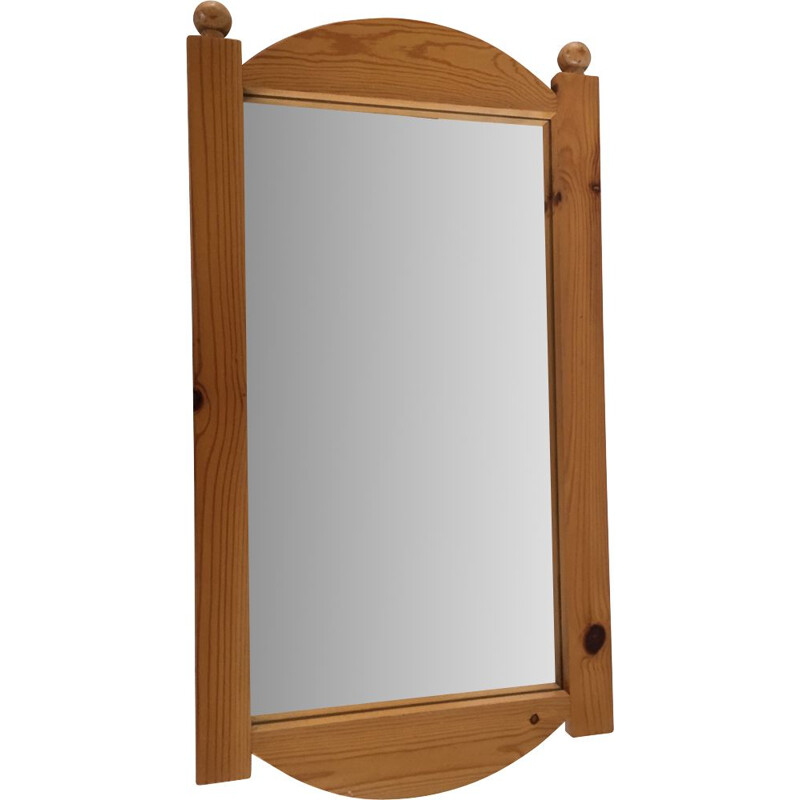 Miroir vintage en bois 1980