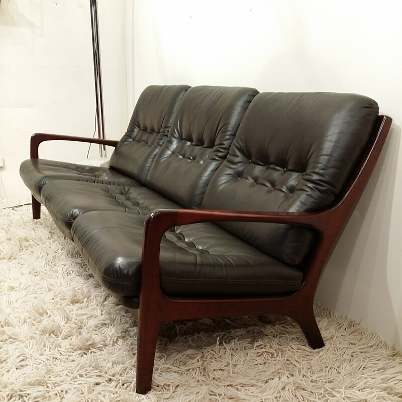 Scandinavian sofa in leather - 80