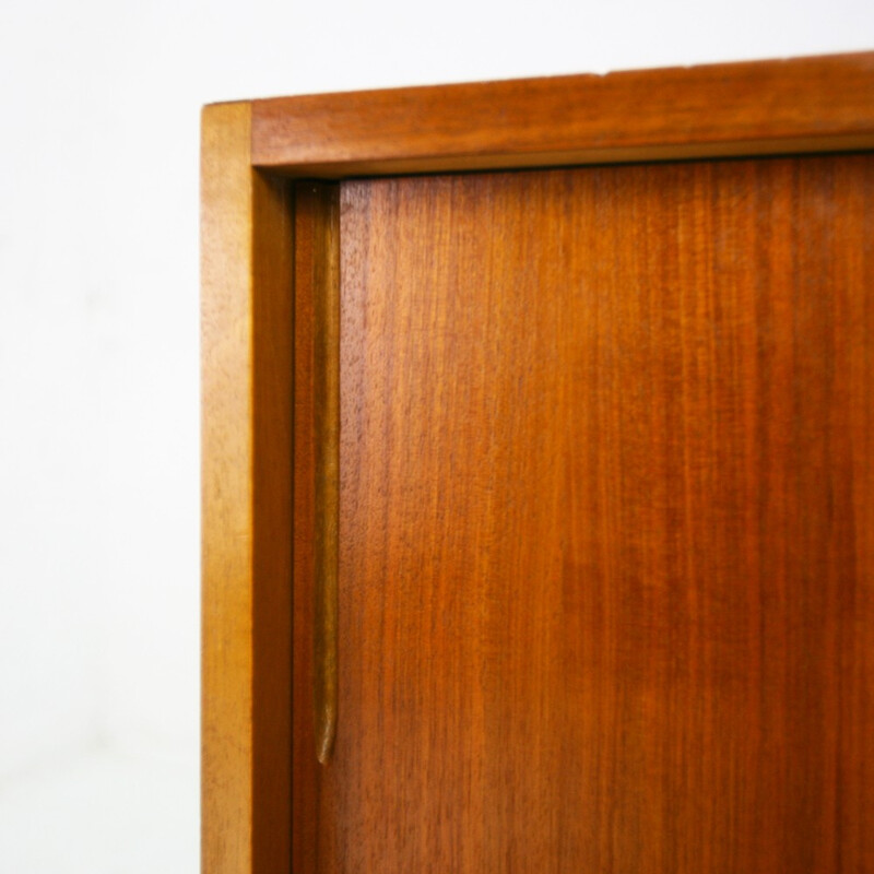 Walnut chest with sliding doors - 1960s