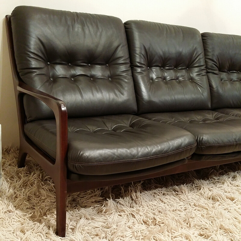 Scandinavian sofa in leather - 80