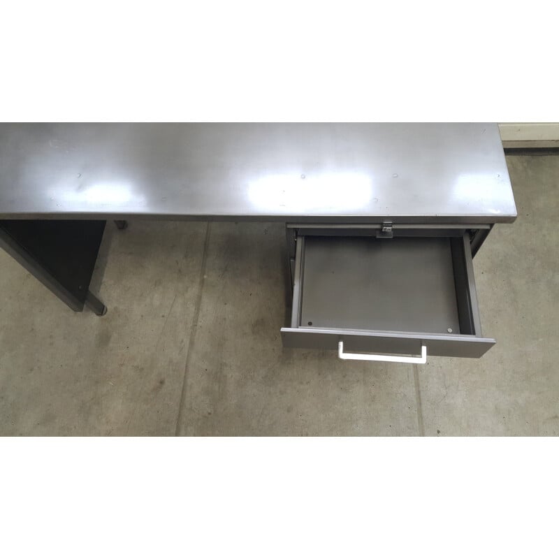 Little industrial Roneo desk in metal -1960s