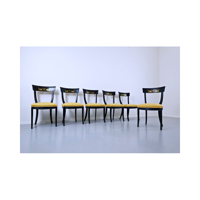 Set van 6 vintage stoelen België