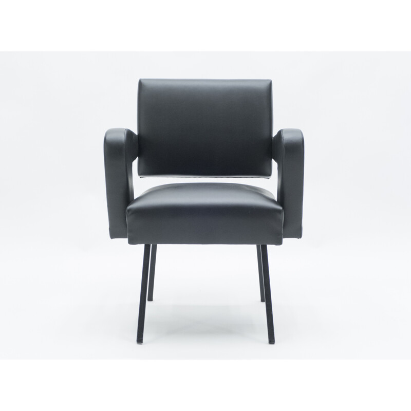 Vintage President armchair by Jacques Adnet 1959