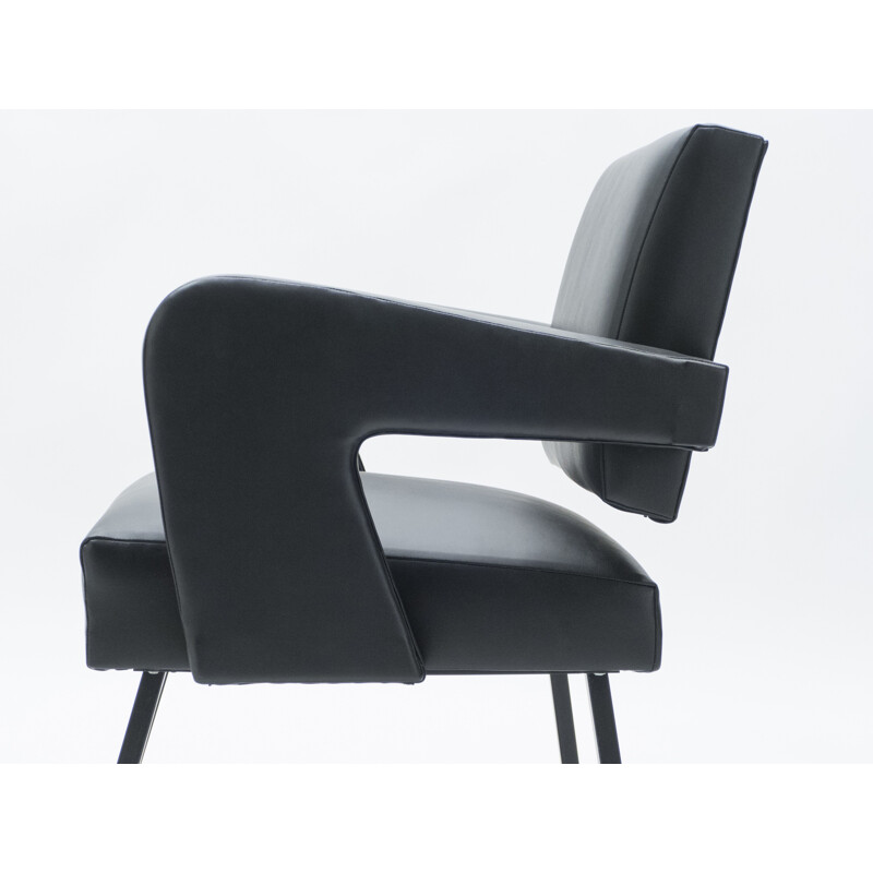 Vintage President fauteuil van Jacques Adnet 1959