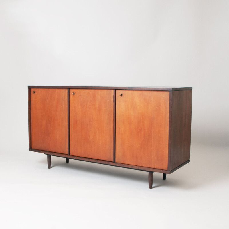 Vintage 3 Doors Sideboard Danish 1950s