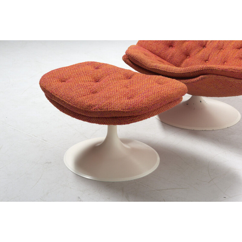 Vintage Lounge Chair with Ottoman Model F588 by Geoffrey Harcourt for Artifort, Netherlands 1960s