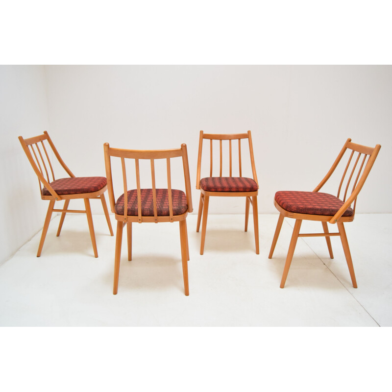 Set of 4 Mid-century Dining Chairs By Antonín Šuman 1980s