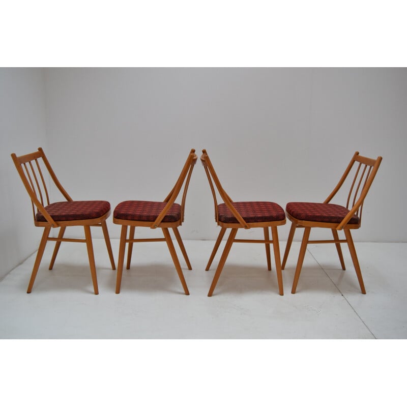 Set of 4 Mid-century Dining Chairs By Antonín Šuman 1980s