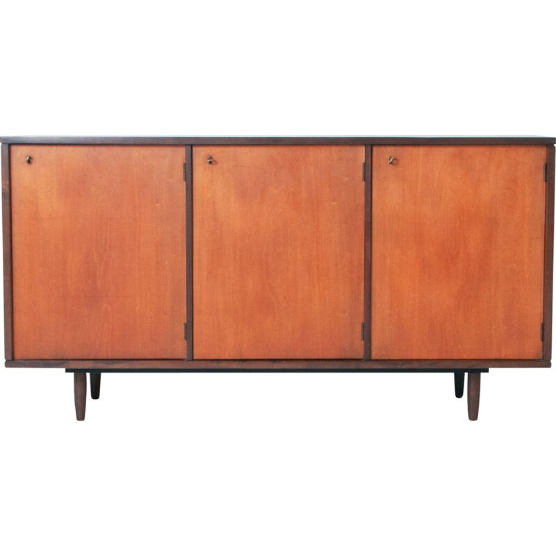 Vintage 3 Doors Sideboard Danish 1950s