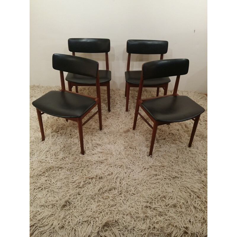 Set of 4 Scandinavian teak chairs - 60