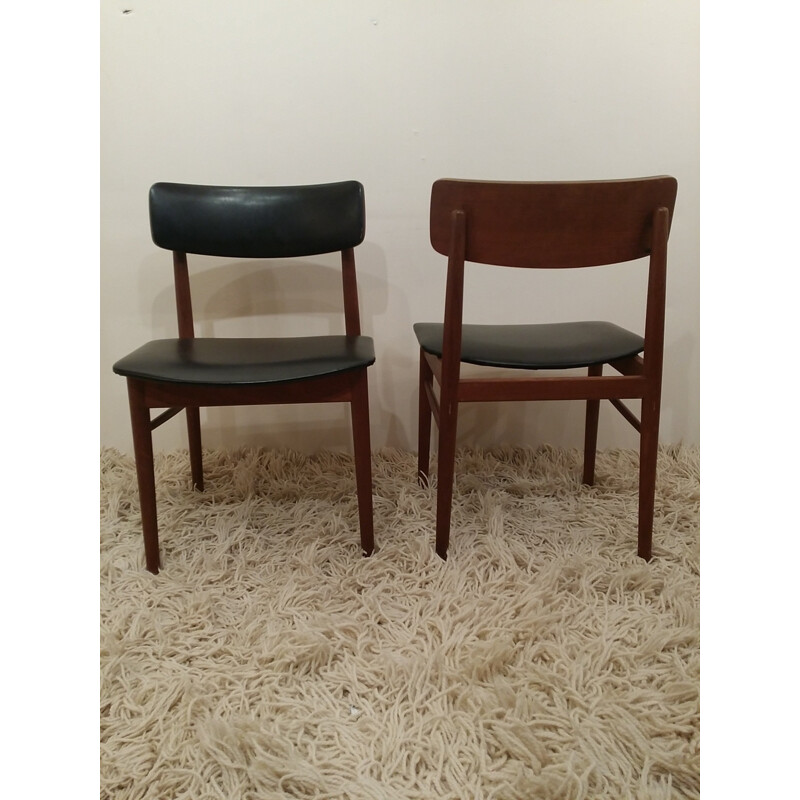 Set of 4 Scandinavian teak chairs - 60