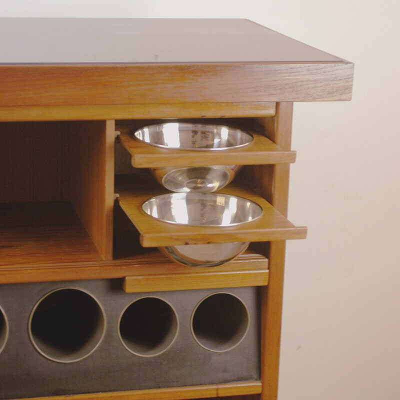 Heltborg Mobler Scandinavian bar storage in teak wood - 1960s