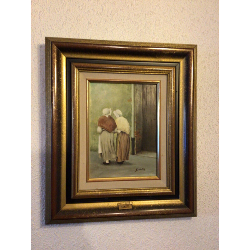 Vintage painting artist painter Daneis 1944s