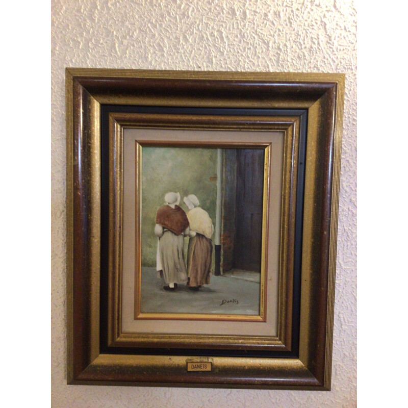 Vintage painting artist painter Daneis 1944s