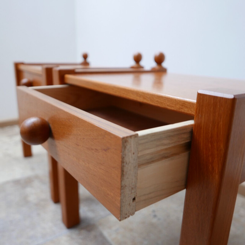 Pair of vintage  Bedside Tables or Side Tables Modernist 1970s