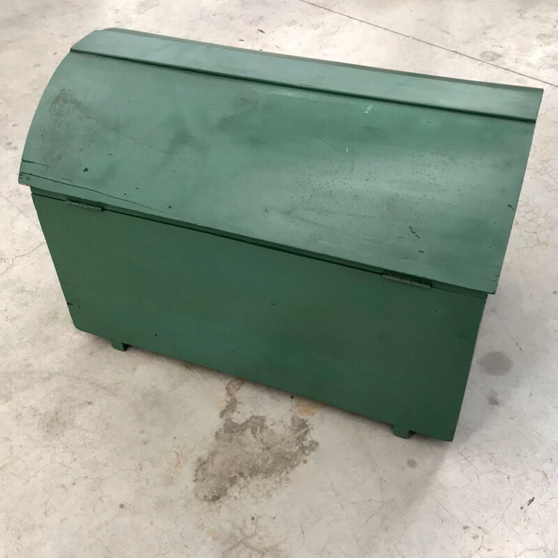 Green folded vintage trunk