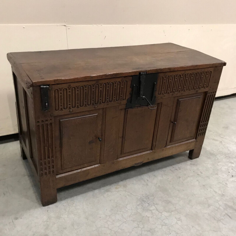 Vintage Renaissance oak chest