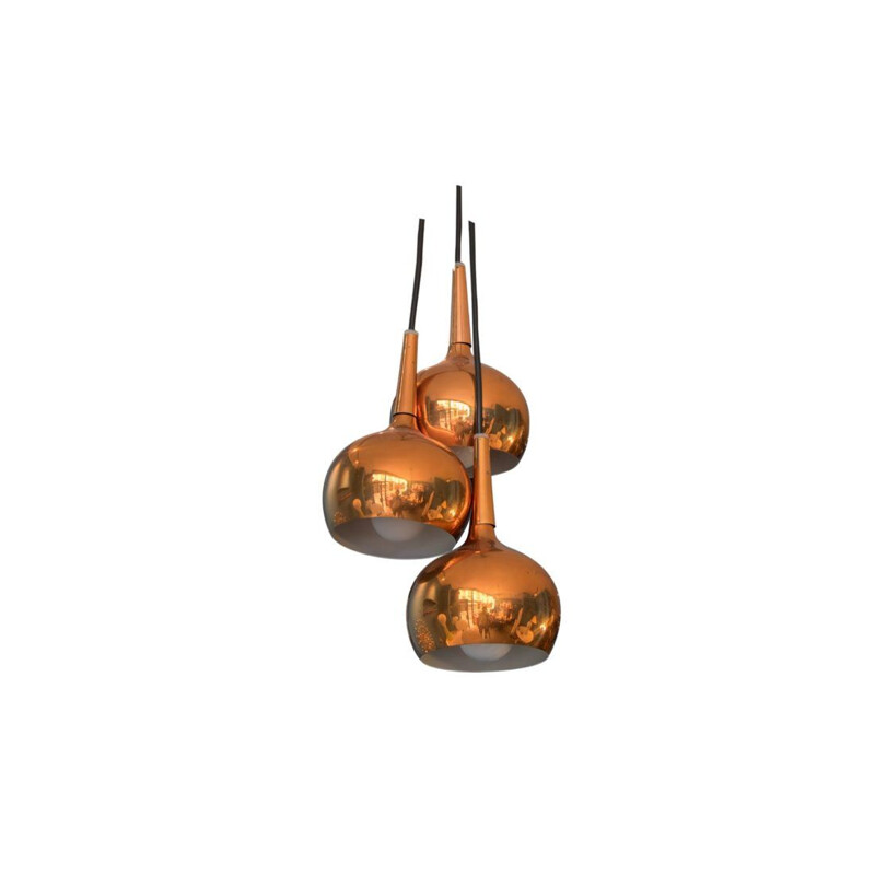 Vintage copper cluster chandelier