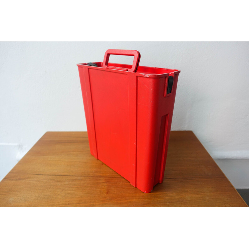 Vintage Red Valentine Typewriter by Ettore Sottsass & Perry King for Olivetti Synthesis 1970s