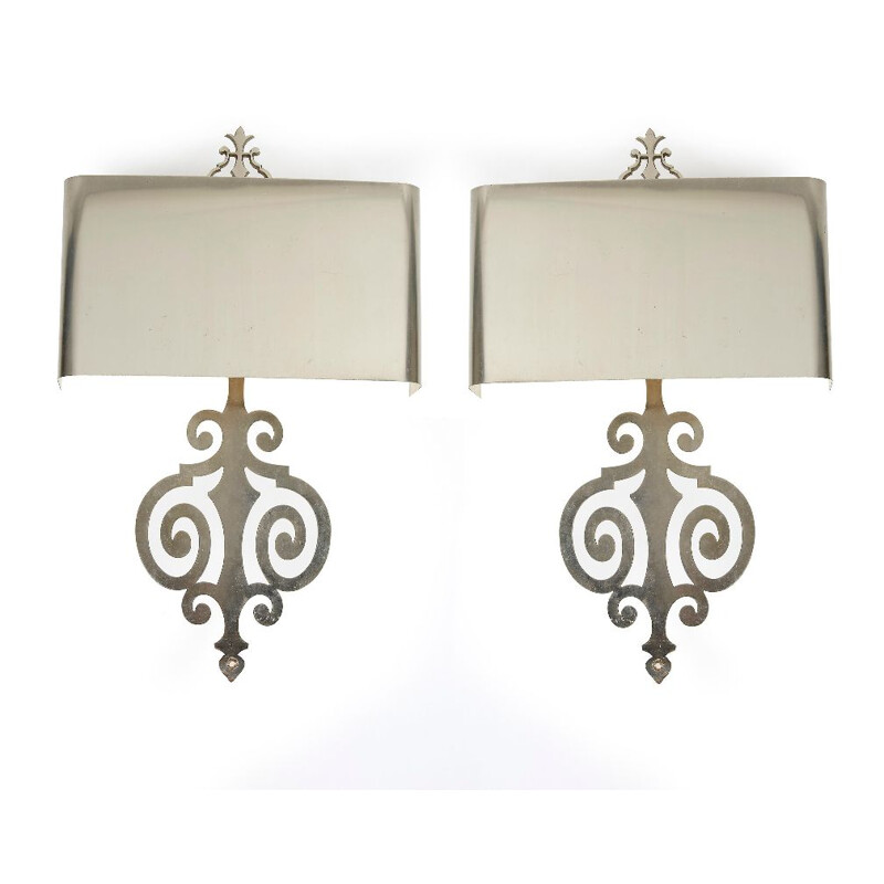 Pair of vintage sconces Maison Charles, France 1970