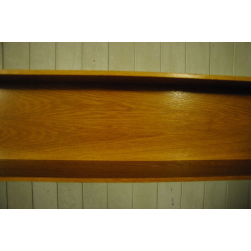 Large vintage oak shelf by Walter Wirz for Wilhem Renz 1960