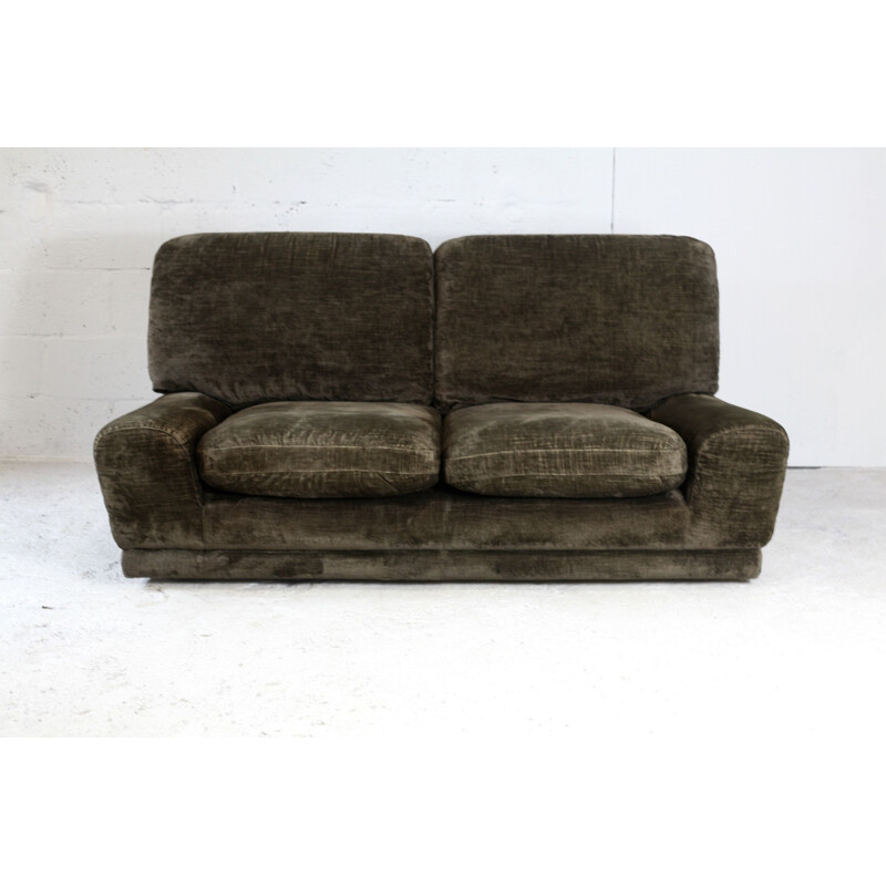 Vintage sofa with foam and velvet, France 1970