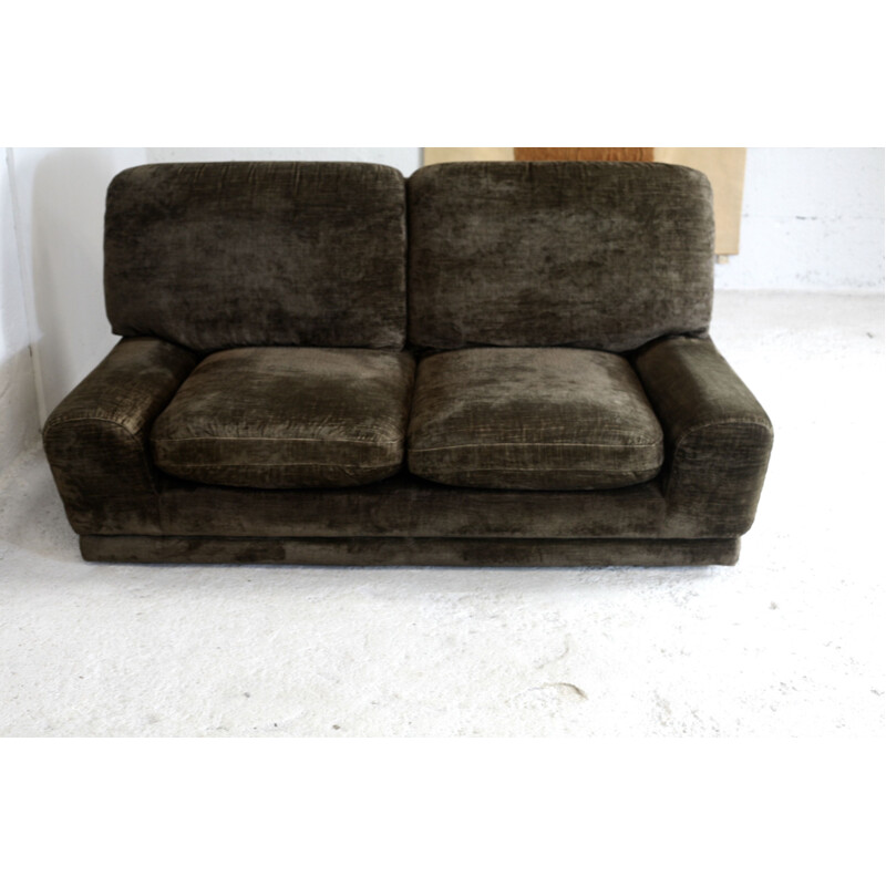 Vintage sofa with foam and velvet, France 1970