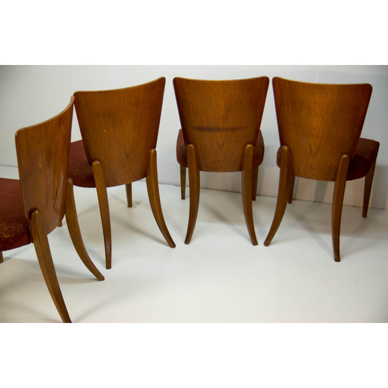 Set van 4 vintage Art Deco stoelen van Jindrich Halabala voor UP Závody 1930