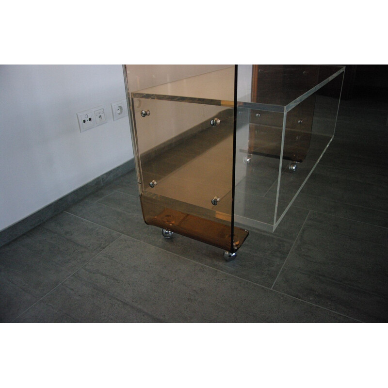 Vintage plexiglass shelf by Michel Dumas 1960