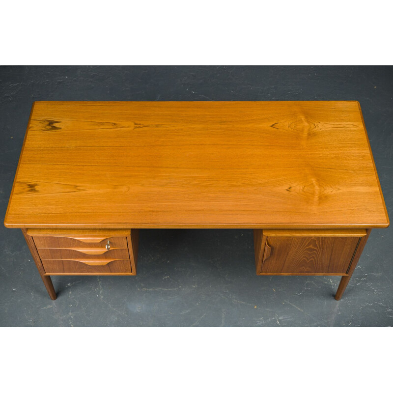 Vintage Modern Arne Vodder Bornholm Floating-Top Teak Desk Danish