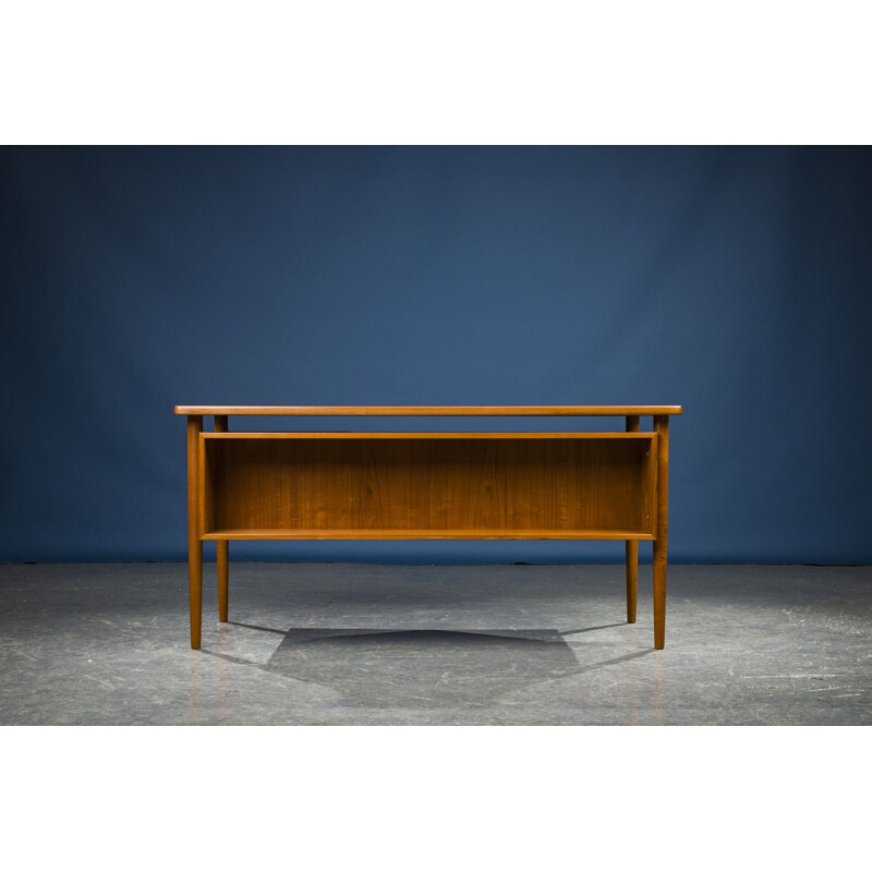 Vintage Modern Arne Vodder Bornholm Floating-Top Teak Desk Danish