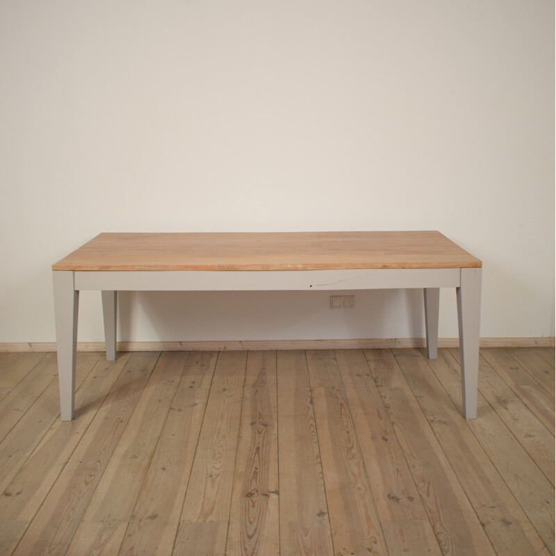 German dining table in olive wood - 1980s