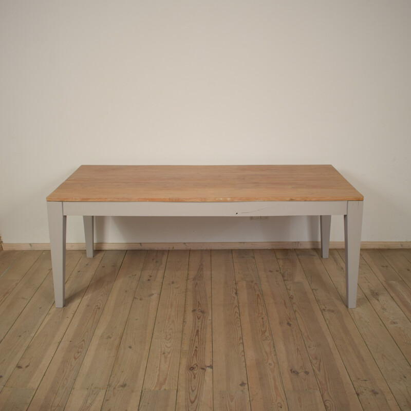 German dining table in olive wood - 1980s
