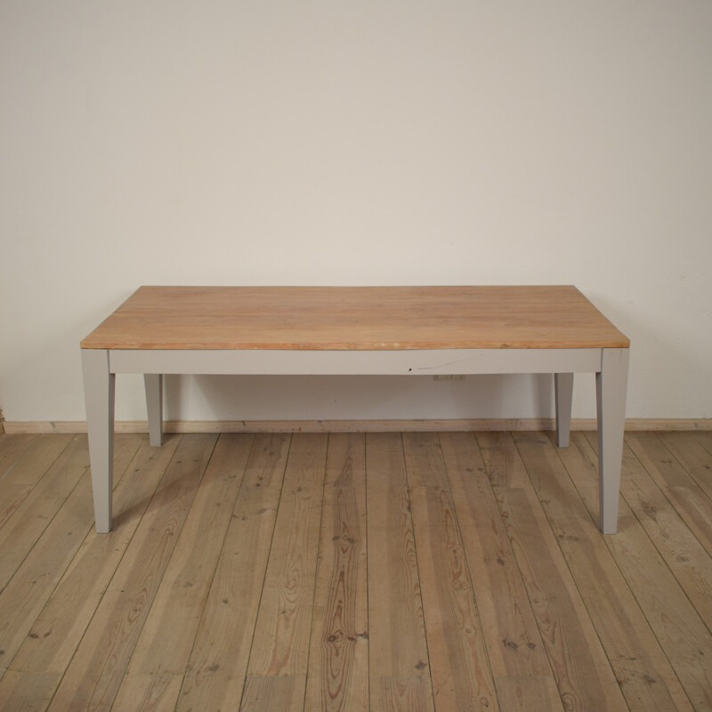 Table à repas allemande en bois d'olive - 1980  