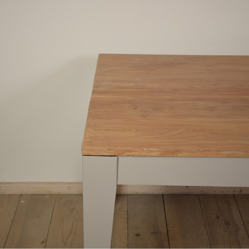 German dining table in olive wood - 1980s