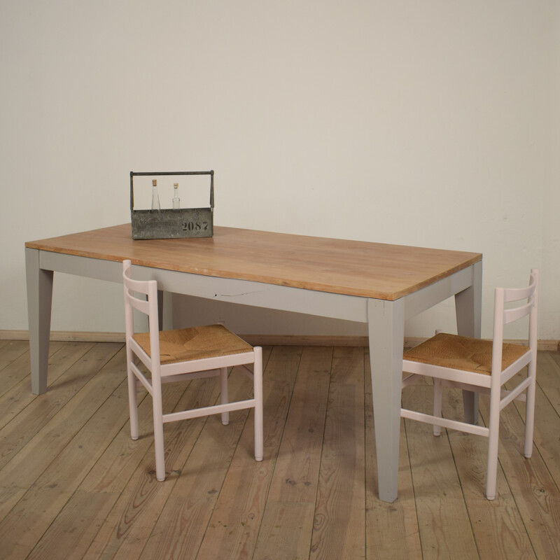 German dining table in olive wood - 1980s