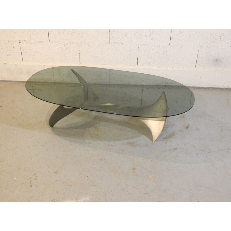 Vintage coffee table by Paul Le Geard by Dom 1970s