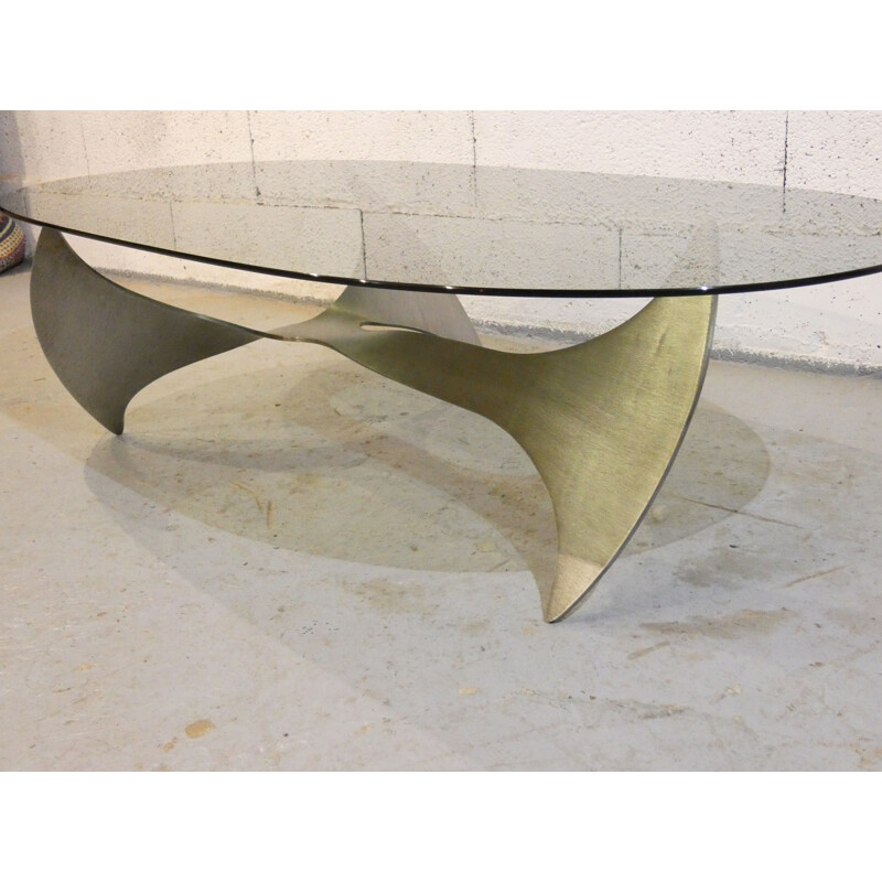 Vintage coffee table by Paul Le Geard by Dom 1970s
