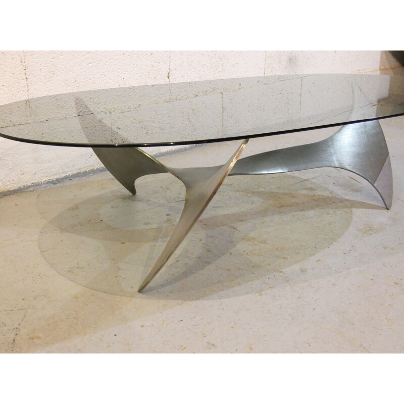 Vintage coffee table by Paul Le Geard by Dom 1970s