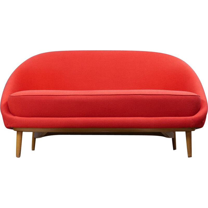 Vintage Theo Ruth 115 sofa by Artifort in red Netherlands