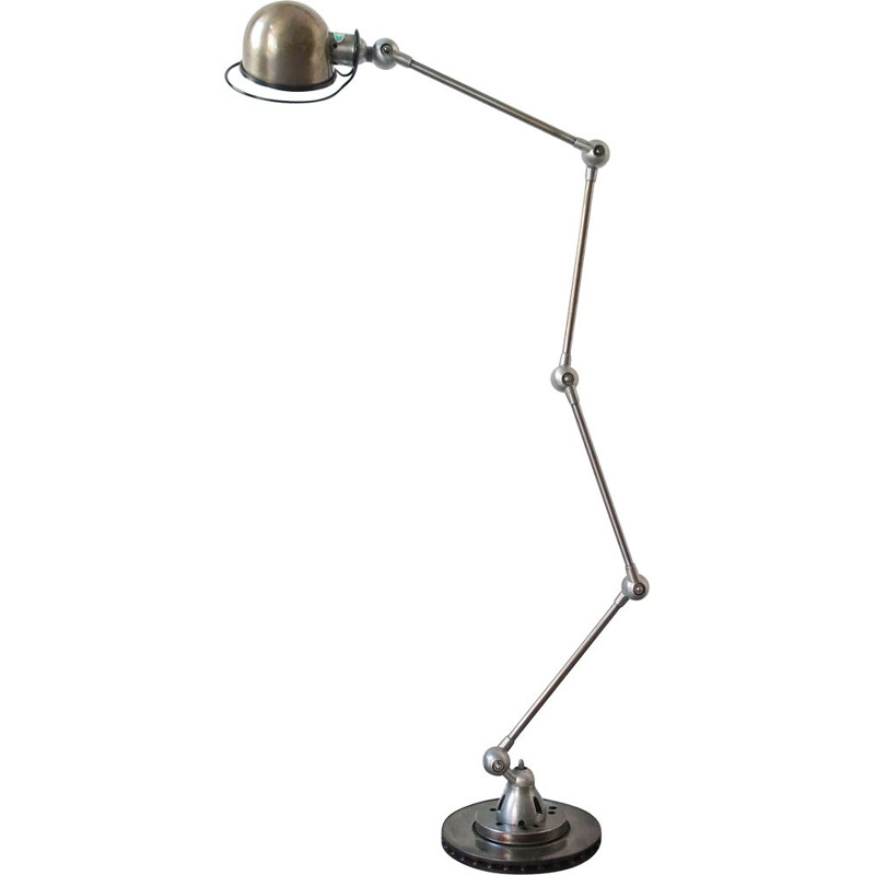 Vintage articulated floor lamp by Jean-Louis Domecq for Jieldé 1950