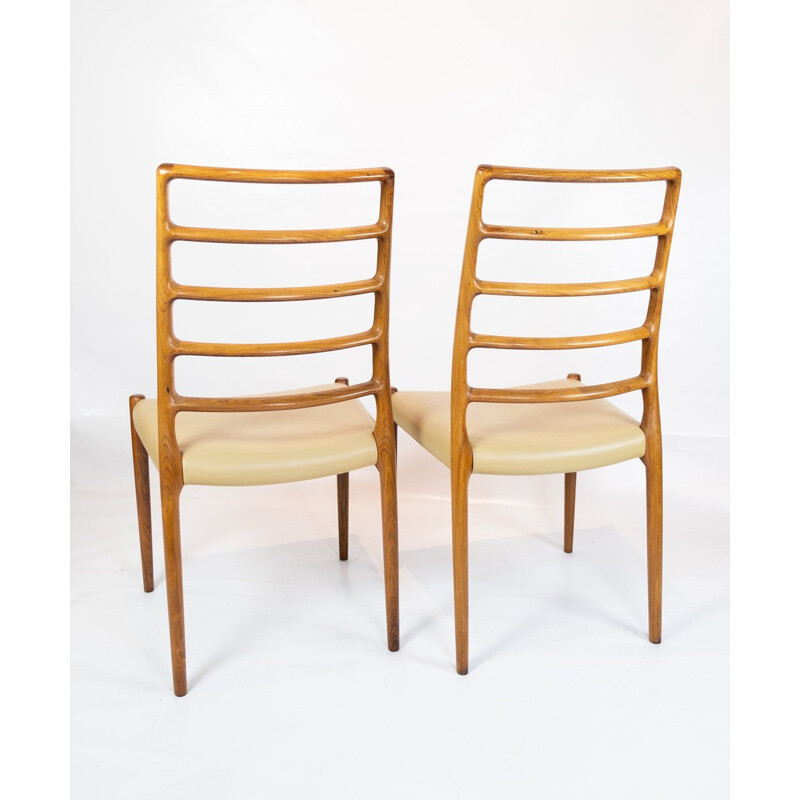 Conjunto de 4 cadeiras de vindima por N.O. Moller 1960