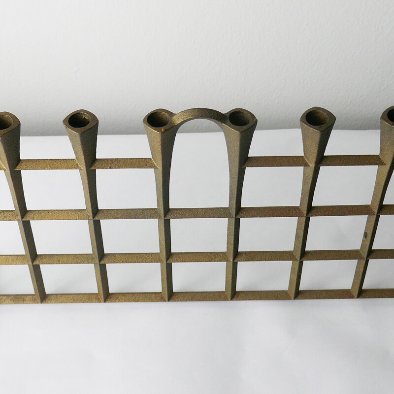 Vintage Cast Iron Candelabra by Jens Quistgaard for Dansk Denmark 1960s