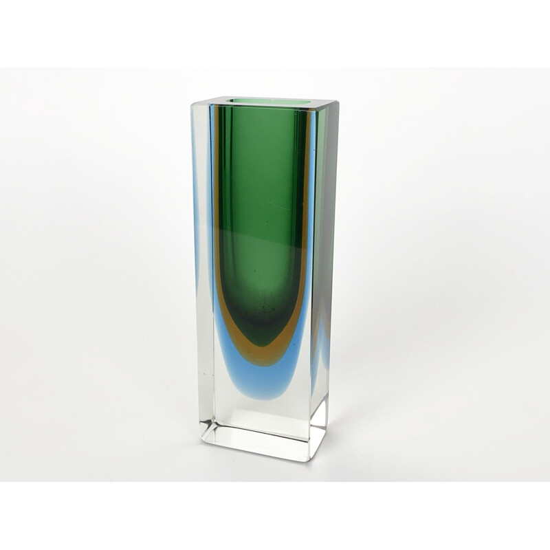 Vintage modern glass vase by Kaj Franck Nuutajärvi Notsjö, Finland 1960