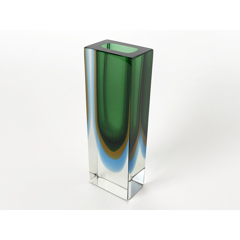 Vintage modern glass vase by Kaj Franck Nuutajärvi Notsjö, Finland 1960