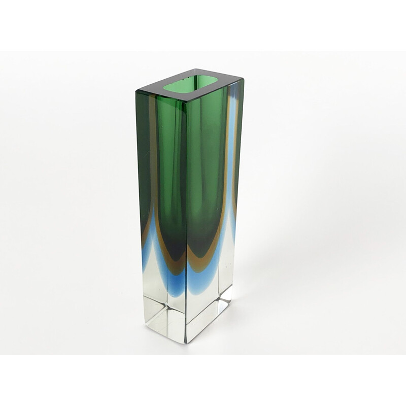 Vintage modern glass vase by Kaj Franck Nuutajärvi Notsjö, Finland 1960