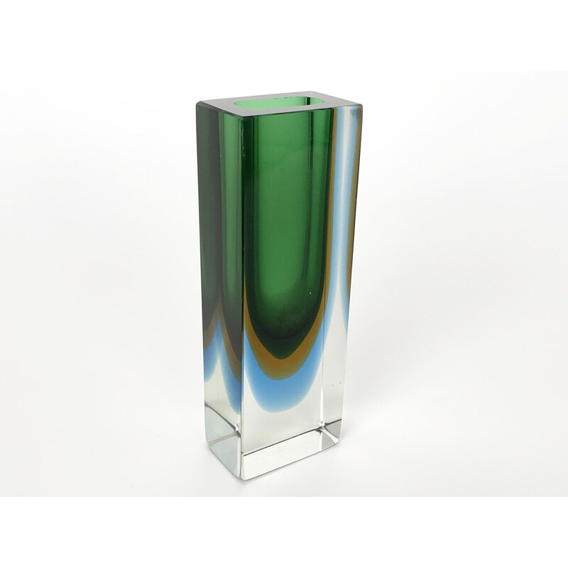 Vintage modern glass vase by Kaj Franck Nuutajärvi Notsjö, Finland 1960